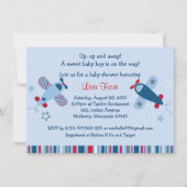 Cute Airplane Baby Shower Invitation (Front)