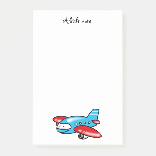 cute airplane cartoon post-it notes (Front)