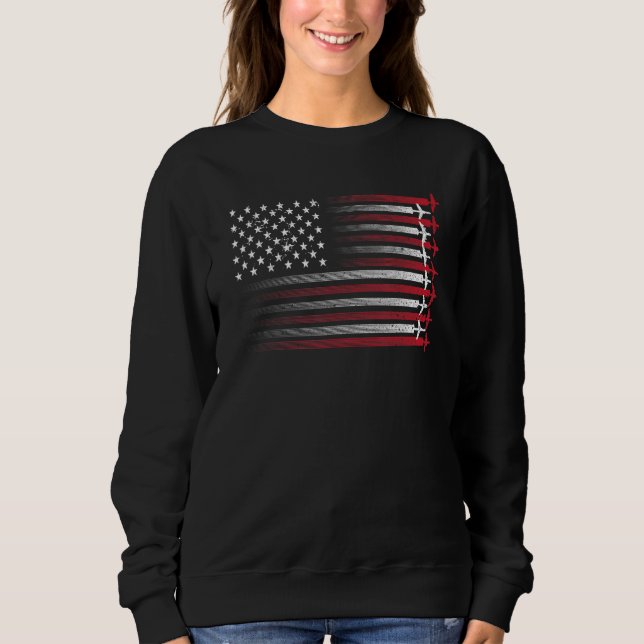 Cute Airplane Pilot For Men Women Aviation 4th Of  Sweatshirt (Front)
