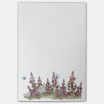 Cute Alaska Fireweed W/ Butterflies Post It Notes by ScrdBlueCollectibles at Zazzle