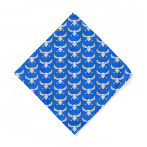 Cute albatross bird flying cartoon illustration bandana