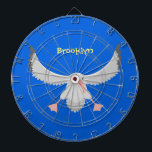 Cute albatross bird flying cartoon illustration dart board<br><div class="desc">This cute albatross is drawn in fun cartoon illustration style for ocean bird lovers!</div>