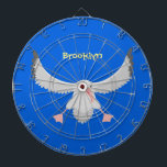 Cute albatross bird flying cartoon illustration dart board<br><div class="desc">This cute albatross is drawn in fun cartoon illustration style for ocean bird lovers!</div>