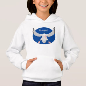 Cute albatross bird flying cartoon illustration hoodie