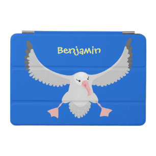 Cute albatross bird flying cartoon illustration iPad mini cover