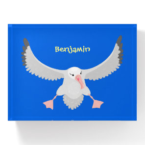 Cute albatross bird flying cartoon illustration paperweight