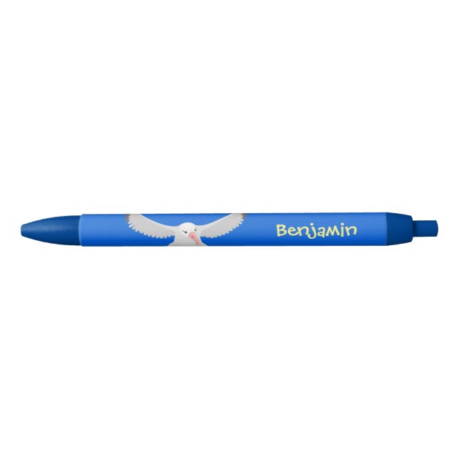 Cute albatross bird flying cartoon illustration pen (Front)