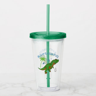 Cute Albertosaurus Acrylic Tumbler