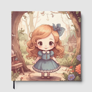 Cute Alice Adventures Wonderland Woodland Art Guest Book