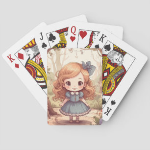 Cute Alice Adventures Wonderland Woodland Art Poker Cards