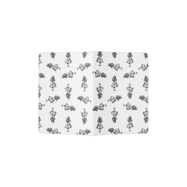 Cute Alice in Wonderland Alice Pattern Passport Holder (Opened)