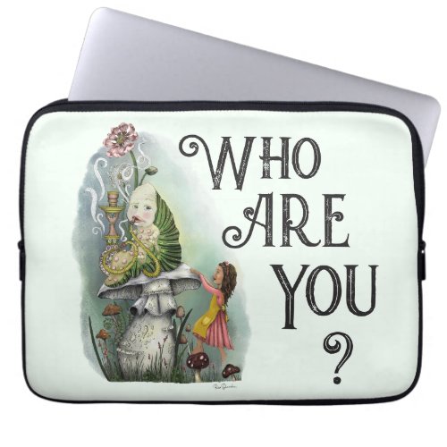 Cute Alice in Wonderland and the Caterpillar Art Laptop Sleeve