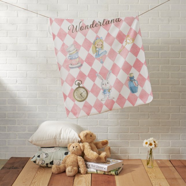 Cute Alice in Wonderland  Baby Blanket (In Situ)