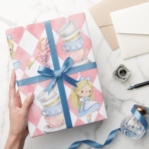 Cute Alice in Wonderland Gift Wrapping Paper