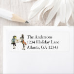 Cute Alice In Wonderland Retro Return Address Label