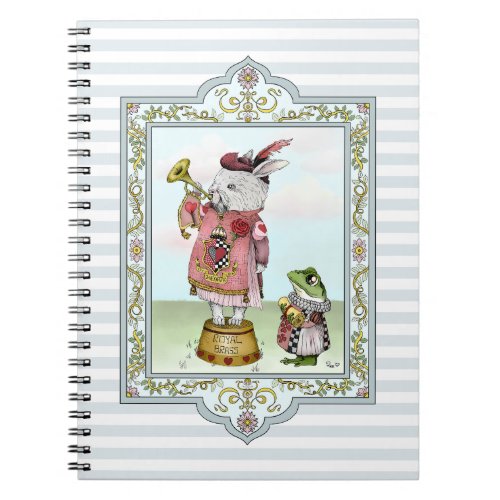 Cute Alice in Wonderland White Rabbit Easter Art  Notebook