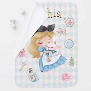 Cute Alice's Adventures in Wonderland Baby Blanket