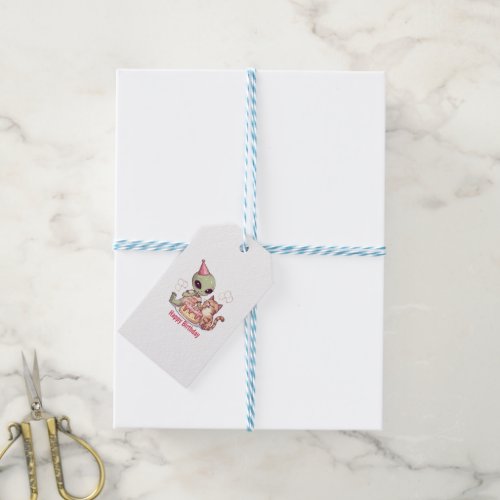 Cute Alien Birthday Party Design Gift Tags