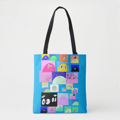 Cute Alien Blob Cartoon Funny Sassy Comic Tote Bag