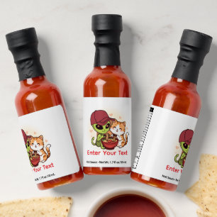 Cute Alien Cat Ramen Kawaii Art Hot Sauces