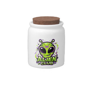 Cute Alien Club Cosmic Outer Space Candy Jar