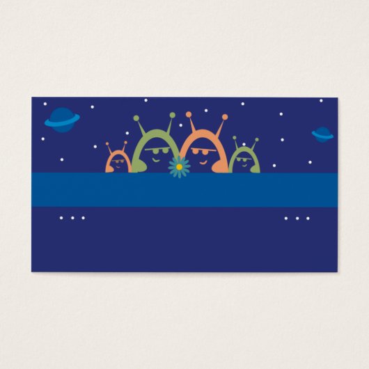 cute alien family spacemen planets personal callin (Front)