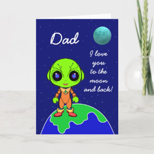 Cute Alien Fathers Day Card by Jo Images