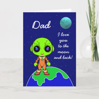 Cute Alien Fathers Day Card by Jo Images