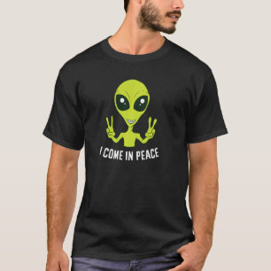 Cute Alien I Come In Peace Space Rave Edm Music Al T-Shirt
