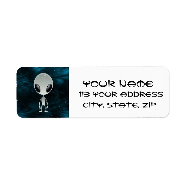 Cute Alien Label (Front)