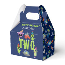 Cute Alien Monster Space Kids Birthday Name Age Favor Boxes
