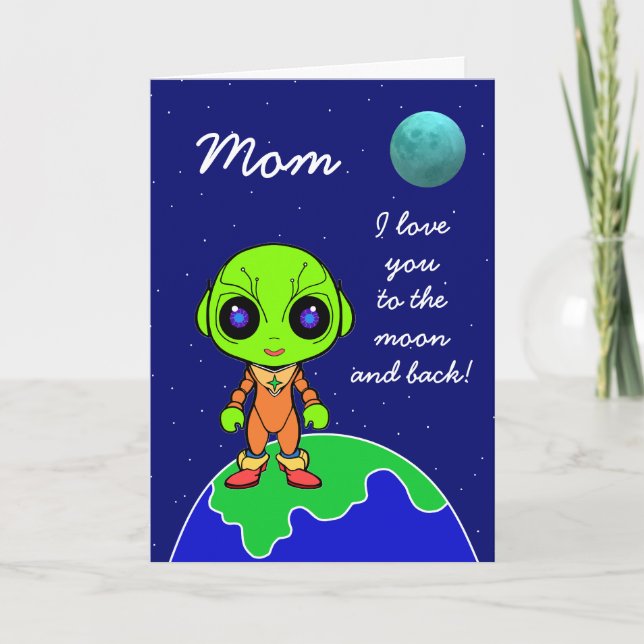 Cute Alien Mothers Day Card by Jo Images (Front)