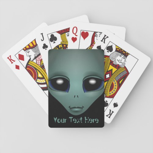 Cute Alien Playing Cards Personalized ET Cards
