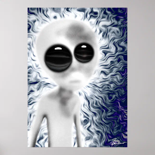 Cute Alien Poster | Zazzle