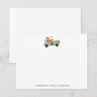 Cute Alien Racing Car Fun Personalized Stationery
