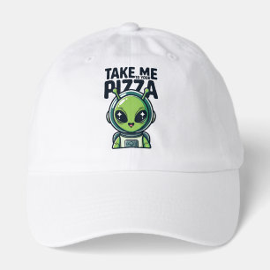 Cute Alien Take Me to Your Pizza Astronaut Hat