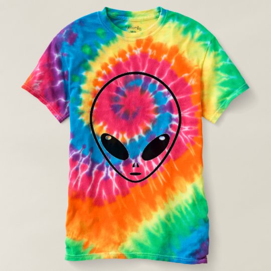 tie dye alien shirt