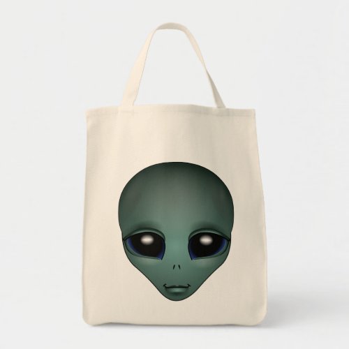 Cute Alien Tote Bag Organic Cute Alien Grocery Bag