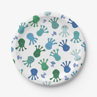 Cute Aliens Birthday Party Paper Plates