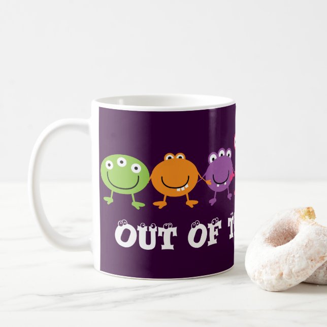 Cute Aliens Frosted Mug (With Donut)