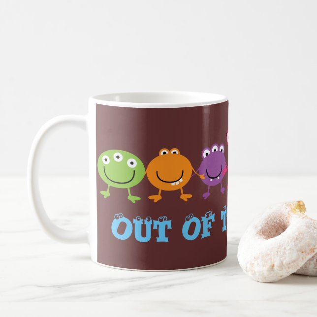 Cute Aliens Frosted Mug (With Donut)