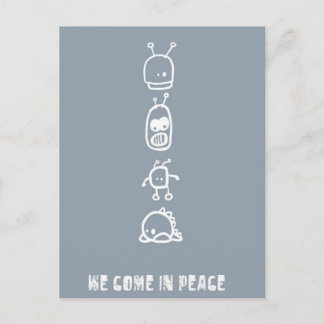 Cute Aliens Postcard