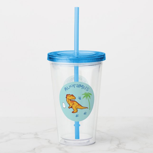 Cute Alioramus Acrylic Tumbler (Front)