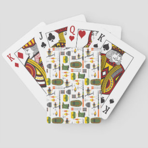 Cute All Necessary Fishing Elements Poker Cards