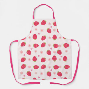 Cute All Over Print Strawberry Patterns Apron
