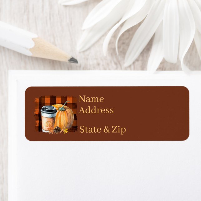 cute all Seasonal pumpkin spice add information Label (Insitu)
