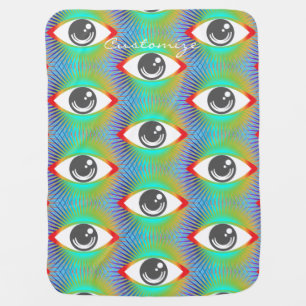 Cute All-seeing Alien Eye Thunder_Cove Baby Blanket
