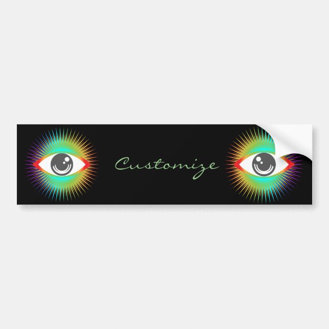 Cute All-seeing Alien Eye Thunder_Cove Bumper Sticker (Front)