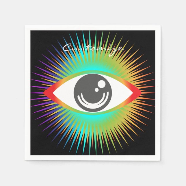 Cute All-seeing Alien Eye Thunder_Cove Napkins (Front)