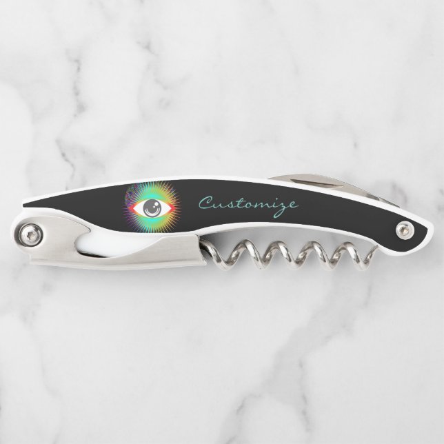Cute All-seeing Alien Eye Thunder_Cove Waiter's Corkscrew (Front)